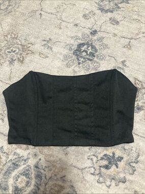 Strapless Black Bustier Top